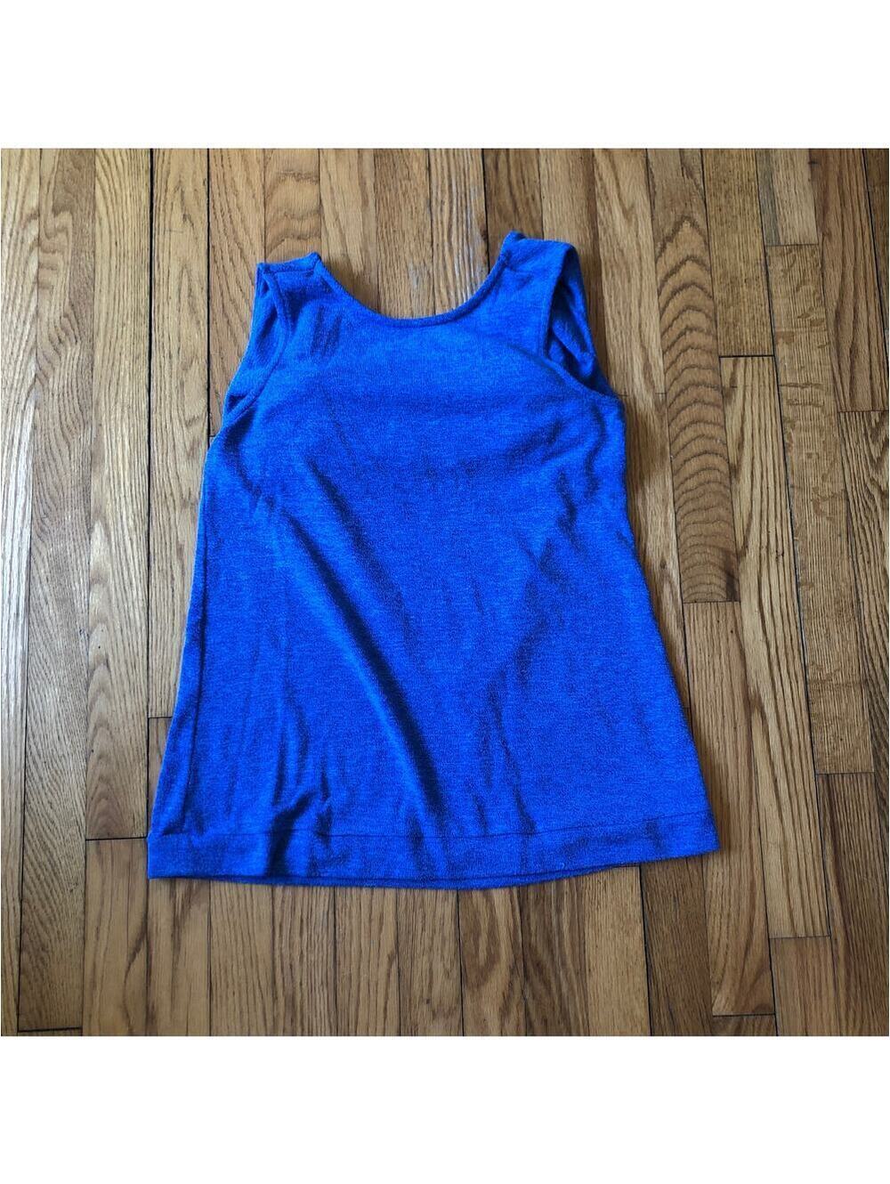 Sabo Skirt EUC Women's Bright Blue Sleeveless Drape Back Sweater Size XS